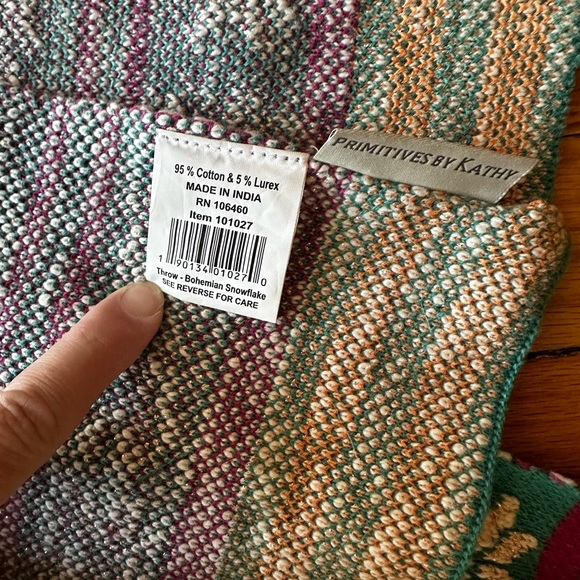 Bohemian Snowflake Throw by Primitives by Kathy - Picture 6 of 6